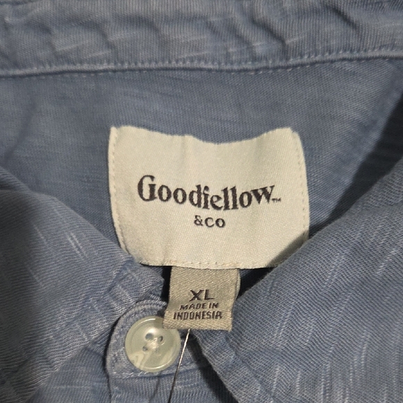 Goodfellow & Co Casual Blue Button Down Shirt - Picture 4 of 4